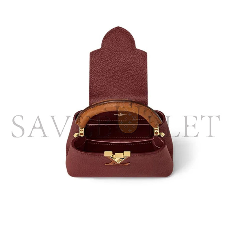 l0*is V*t0n capucines mini with ostrich handle n81409 (21*14*8cm)